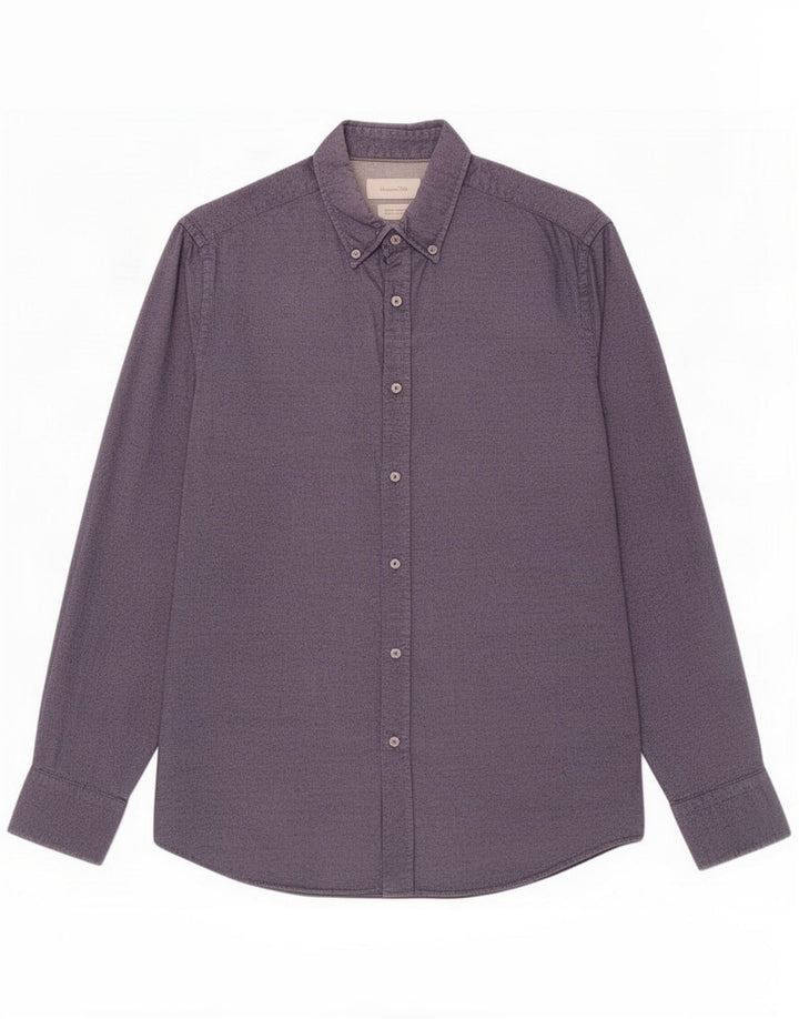 Massimo Dutti Herreskjorte Medium Blue Cotton