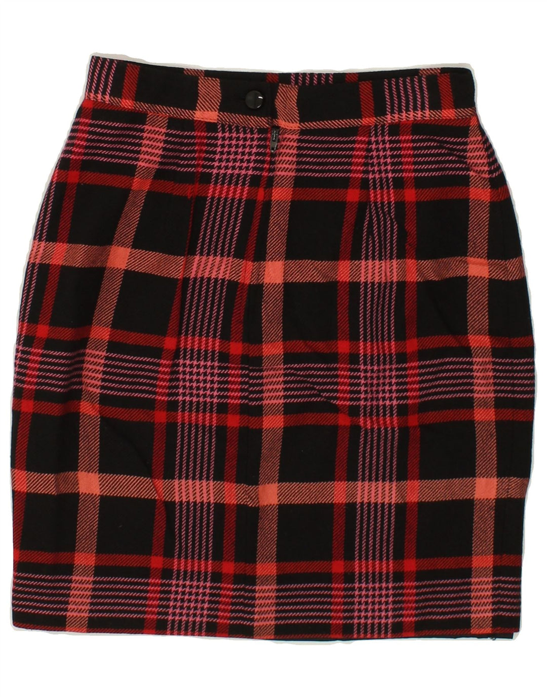 VINTAGE Womens Pencil Skirt IT 42 Medium W26  Black Check Viscose Vintage Vintage and Second-Hand Vintage from Messina Hembry 