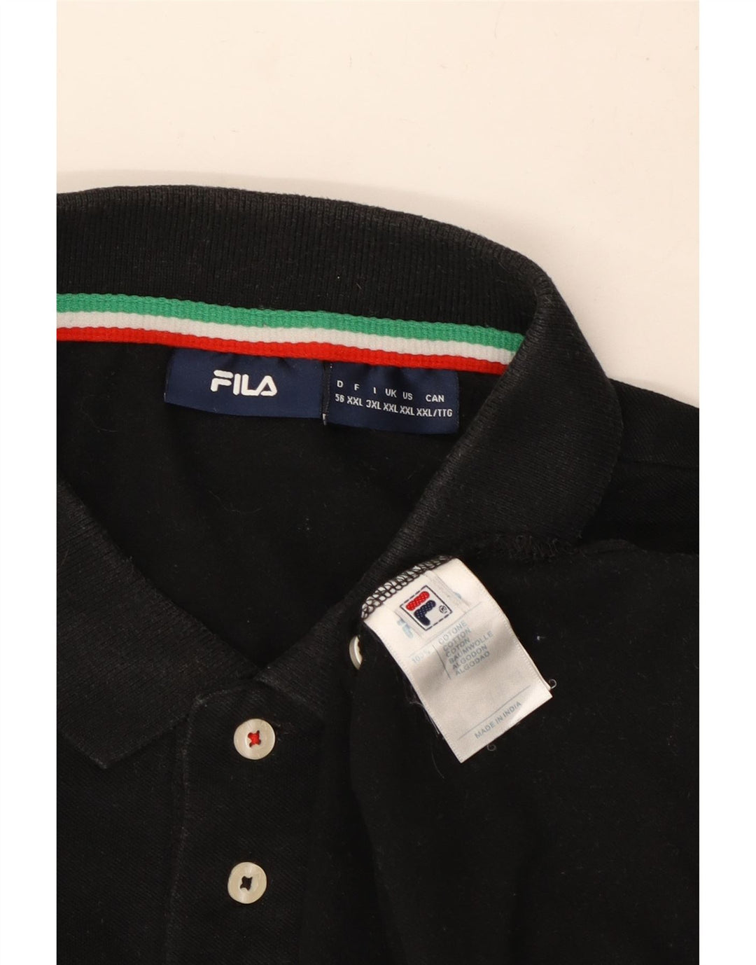 FILA Poloskjorte til mænd 2XL Sort bomuld