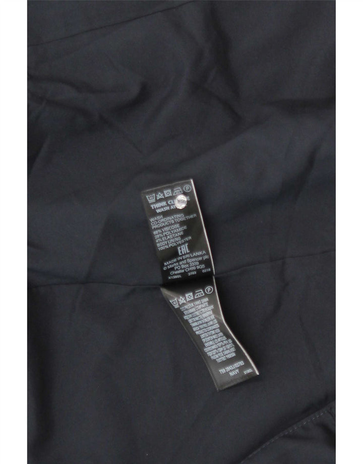 Marks & Spencer Dame 2-knaps blazerjakke UK 16 Large Navy Blue Viscose