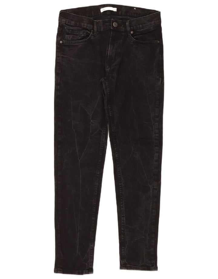 Zara Herre Slim Jeans EU 42 Large W32 L30 Sort Bomuld