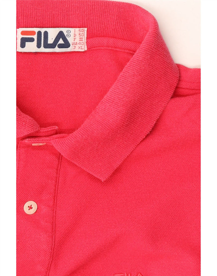 FILA Mens Polo Shirt IT 50 Medium Pink Vintage Fila and Second-Hand Fila from Messina Hembry 