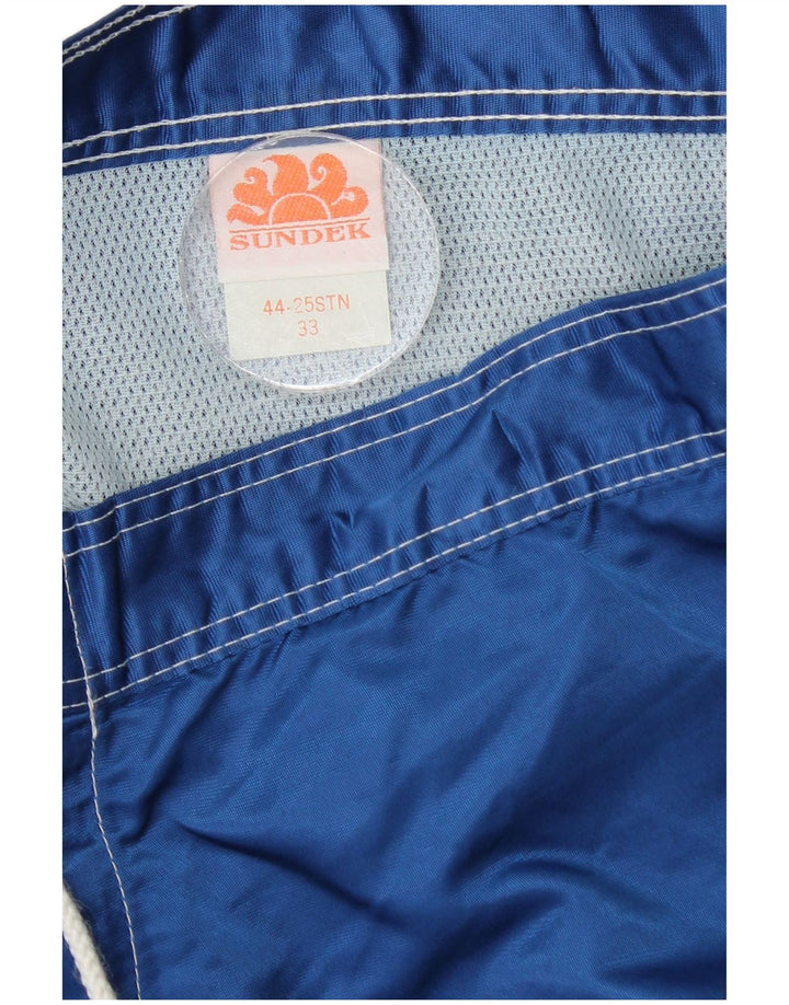 Sundek Herre badeshorts Medium blå stribet nylon