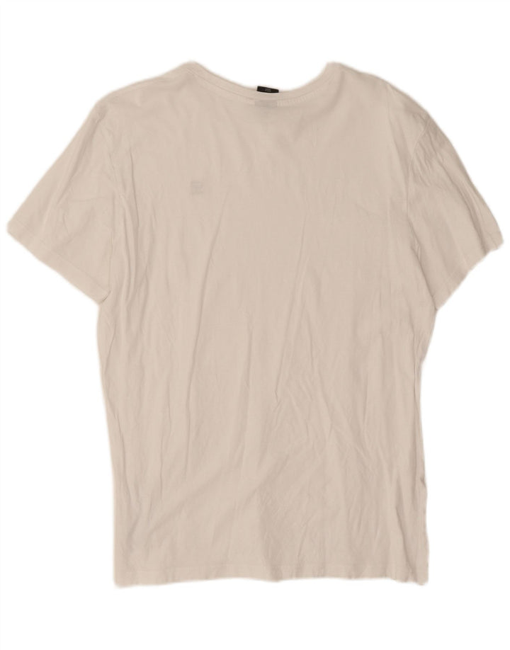 G-Star Herre T-Shirt Top Medium Hvid Bomuld