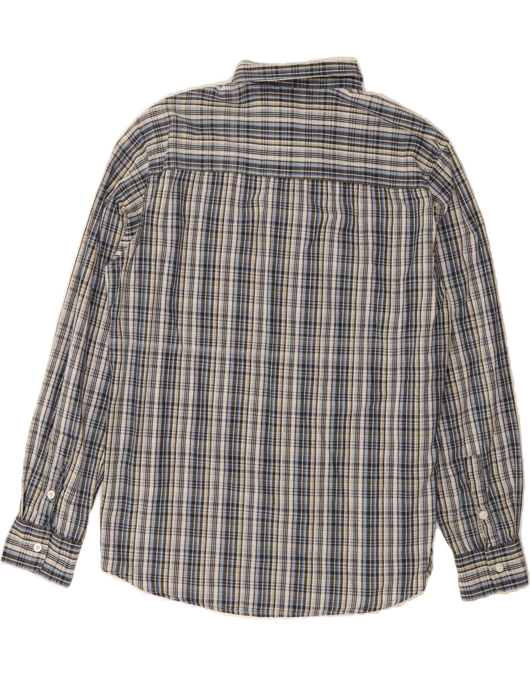 WRANGLER Mens Casual Fit Flannel Shirt Large Blue Check Cotton Vintage Wrangler and Second-Hand Wrangler from Messina Hembry 