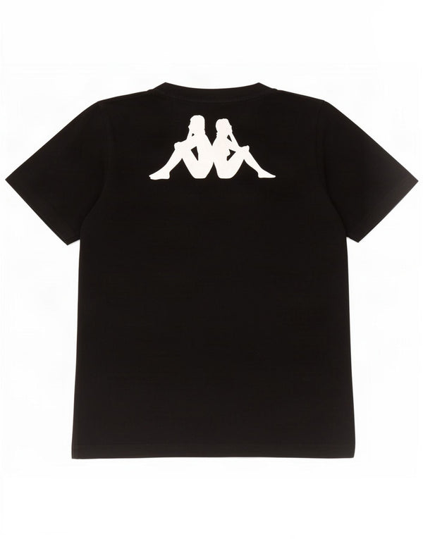 Kappa Boys Grafisk T-Shirt Top 11-12 År Sort Bomuld