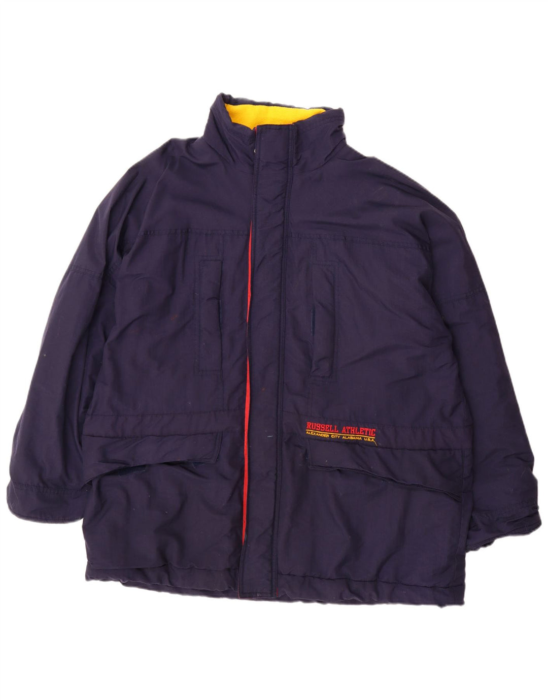 Russell Athletic Herre Windbreaker Jacket UK 44 2XL Navy Blue Nylon