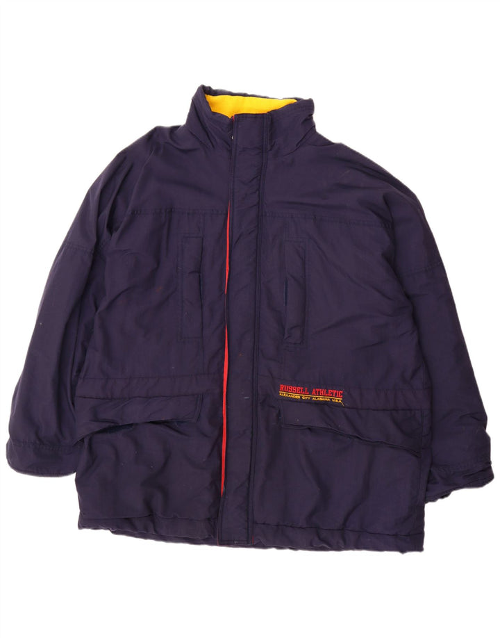 Russell Athletic Herre Windbreaker Jacket UK 44 2XL Navy Blue Nylon