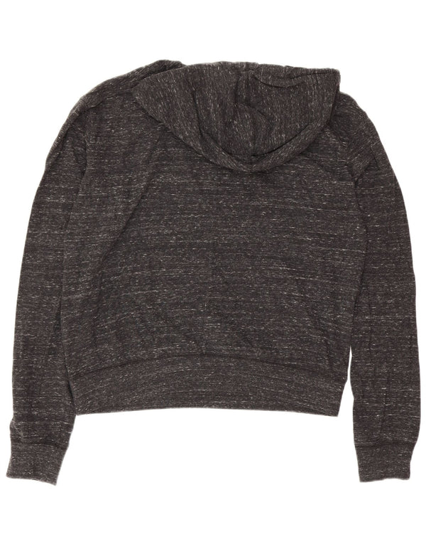 Nike Dame Graphic Relaxed Fit Hoodie Jumper UK 10 Small Grey Flecked