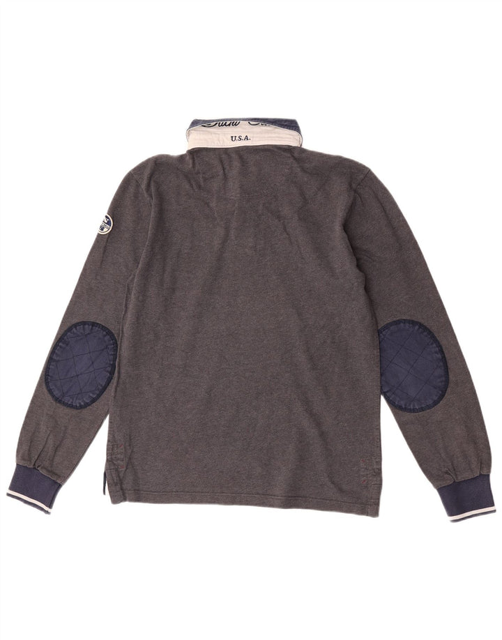 North Sails Herre Grafisk Rugby Polo Shirt Medium Grå Colourblock