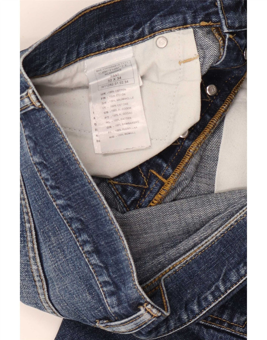 Carhartt Straight Jeans til mænd W32 L34 Marineblå bomuld
