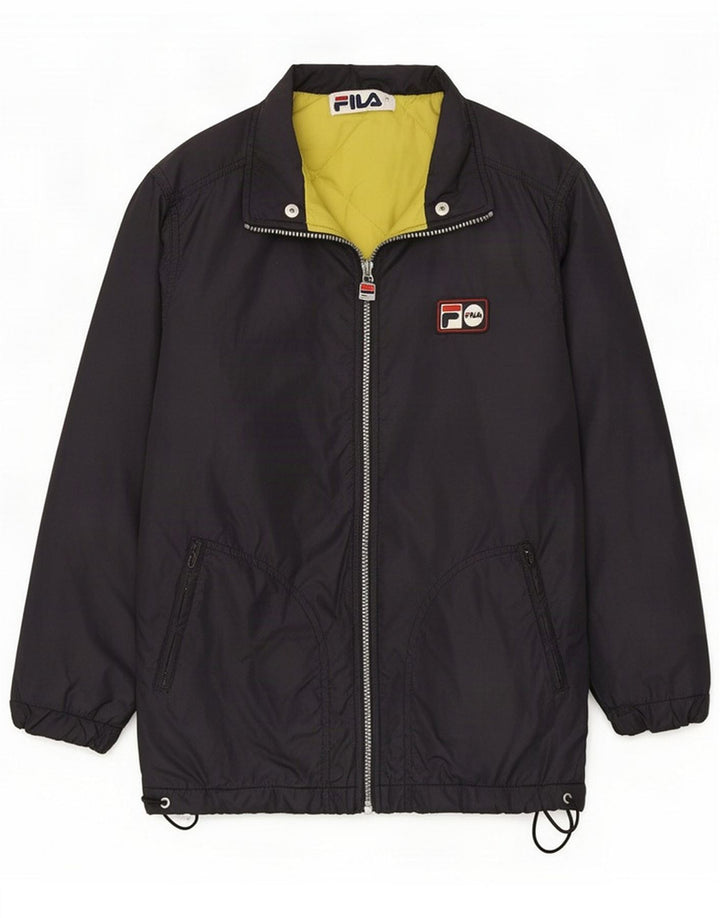 Fila Boys Graphic Windbreaker Jacket 11-12 År Sort Nylon