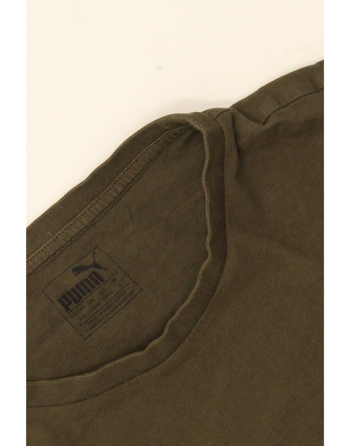 Puma Herre Grafisk T-Shirt Top Lille Khaki