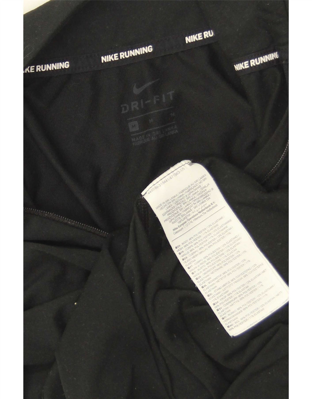 Nike Dame Dri Fit Pullover med lynlås-hals Træningsdragt Top UK 14 Medium Sort