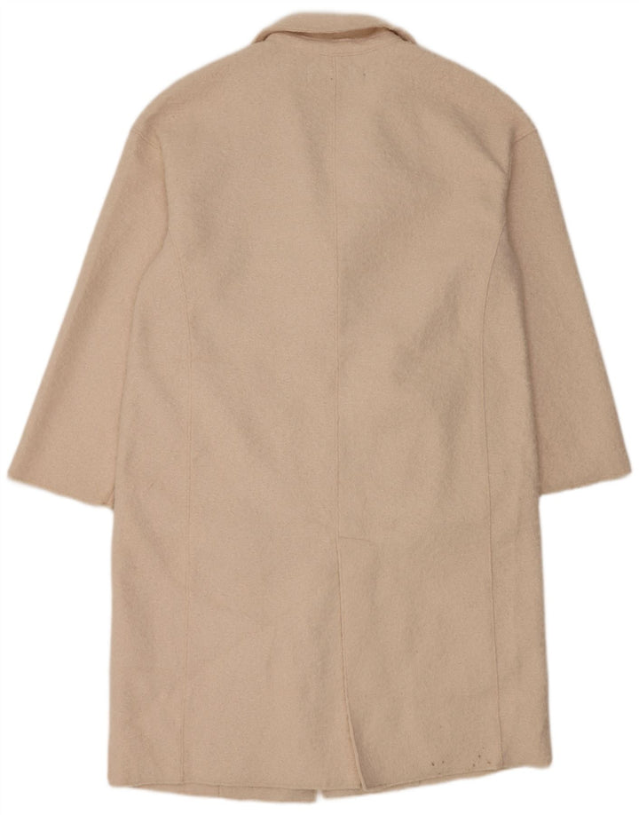 Zara Dame Oversized Overfrakke UK 10 Small Beige