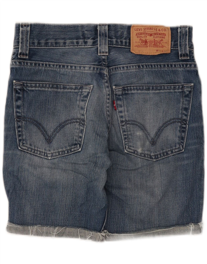 LEVI'S Womens 511 Slim Denim Shorts W29 Medium Blue Cotton