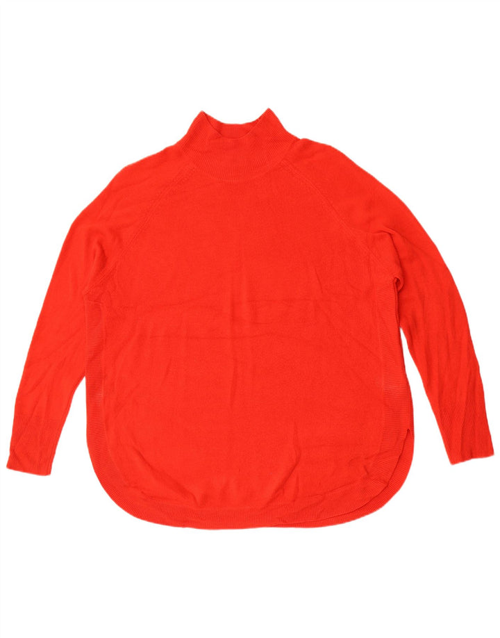 Marks & Spencer Dame Turtle Neck Jumper Sweater UK 14 Medium Red