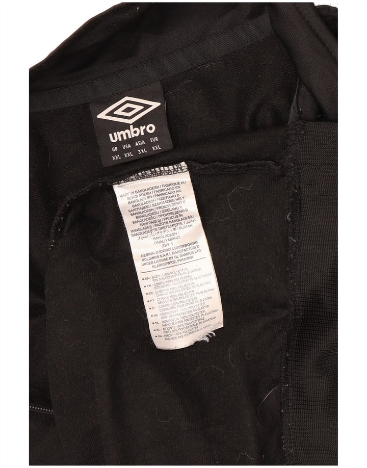 Umbro Herre Grafisk Pullover Træningsdragt Top 2XL Sort Geometrisk Polyester