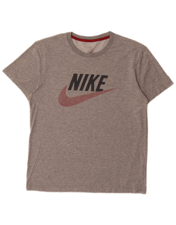 Nike grafisk t-shirt top til mænd, lille grå bomuld