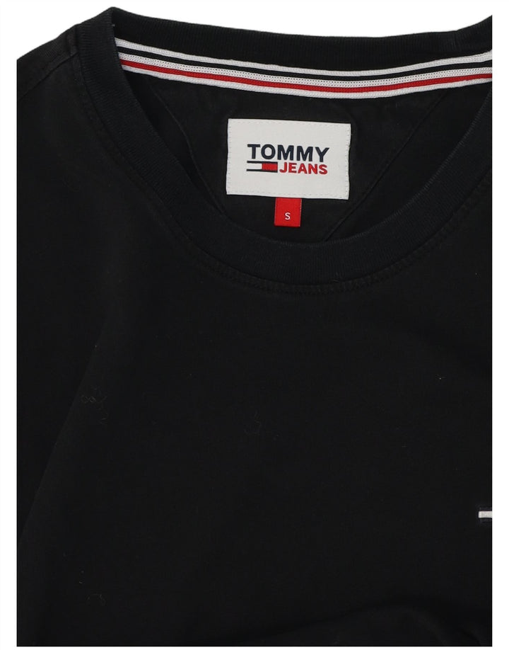 Tommy Hilfiger Herre T-Shirt Top Lille Sort Bomuld