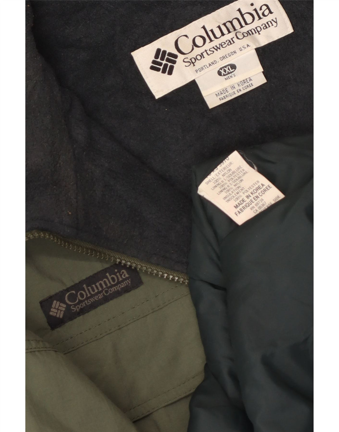 Columbia Herre Windbreaker Jacket UK 44 2XL Khaki Nylon