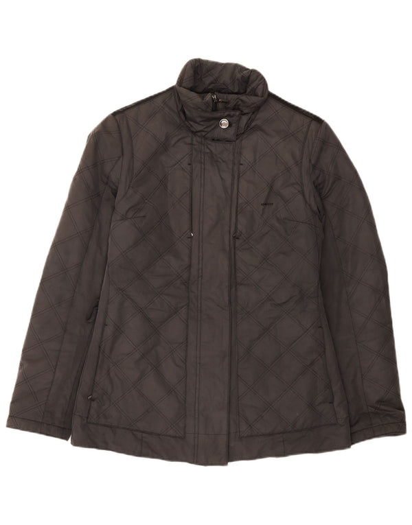 Geox Womens Quilted Jacket IT 38 XS Black Polyester