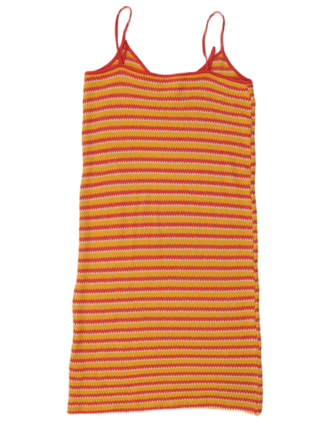Zara Dame Solkjole UK 12 Medium Gul Stribet