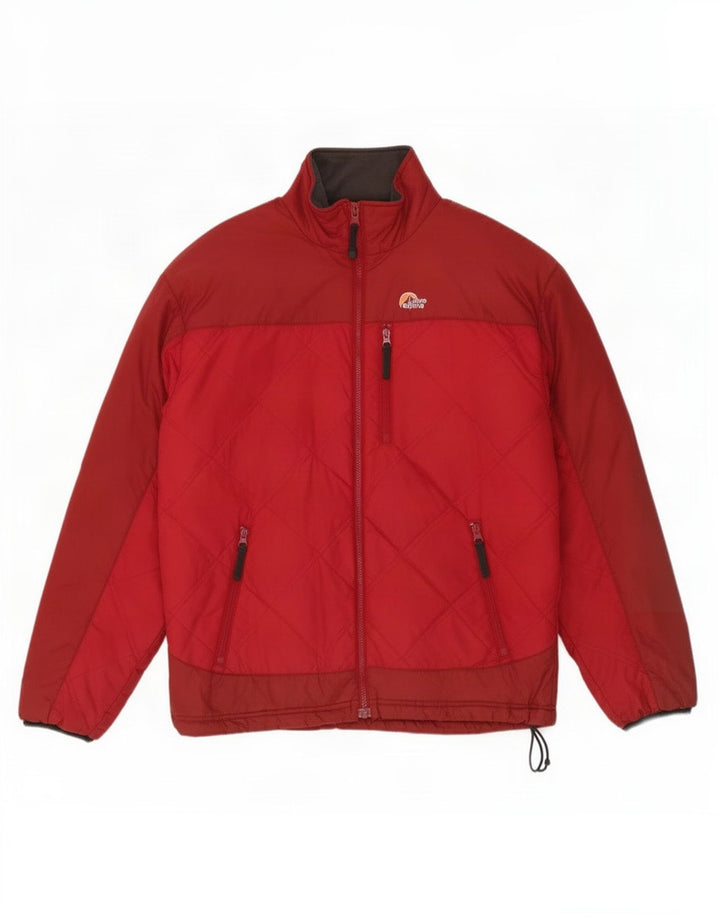 Lowe Alpine Herre polstret jakke UK 38 Medium Rød Colourblock Nylon