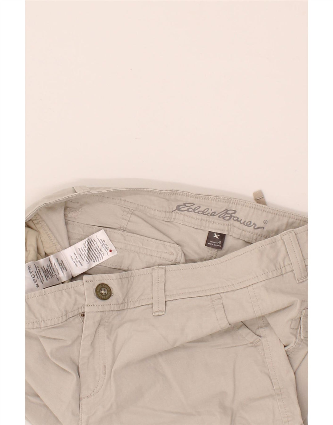 EDDIE BAUER Womens Cargo Cropped Trousers US 4 Small W30 L24 Grey Cotton Vintage Eddie Bauer and Second-Hand Eddie Bauer from Messina Hembry 