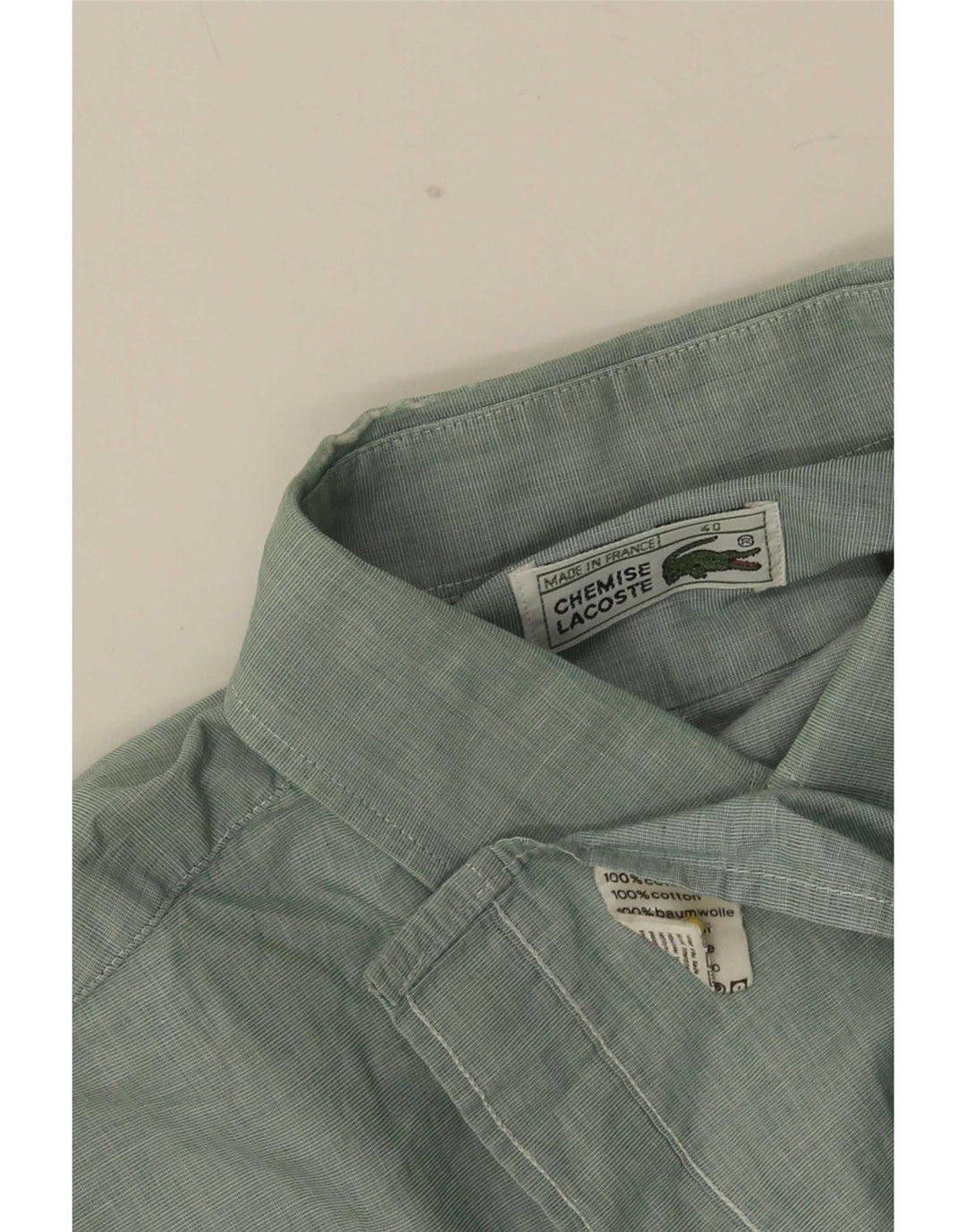 Lacoste herreskjorte str. 40 Medium grøn bomuld