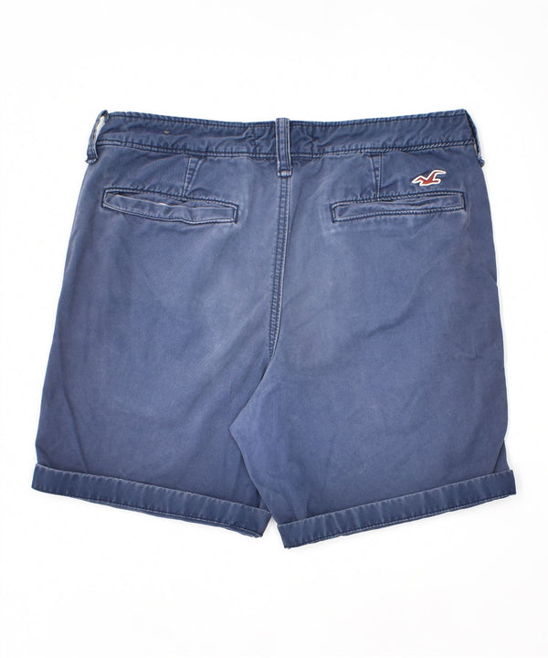 HOLLISTER Chino Shorts til mænd W32 Medium Blue Bomuld