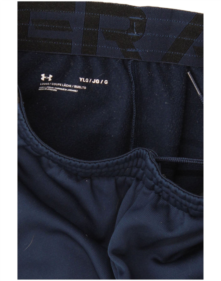 UNDER ARMOUR Grafiske sportsshorts til drenge 11-12 år Stor blå farveblok