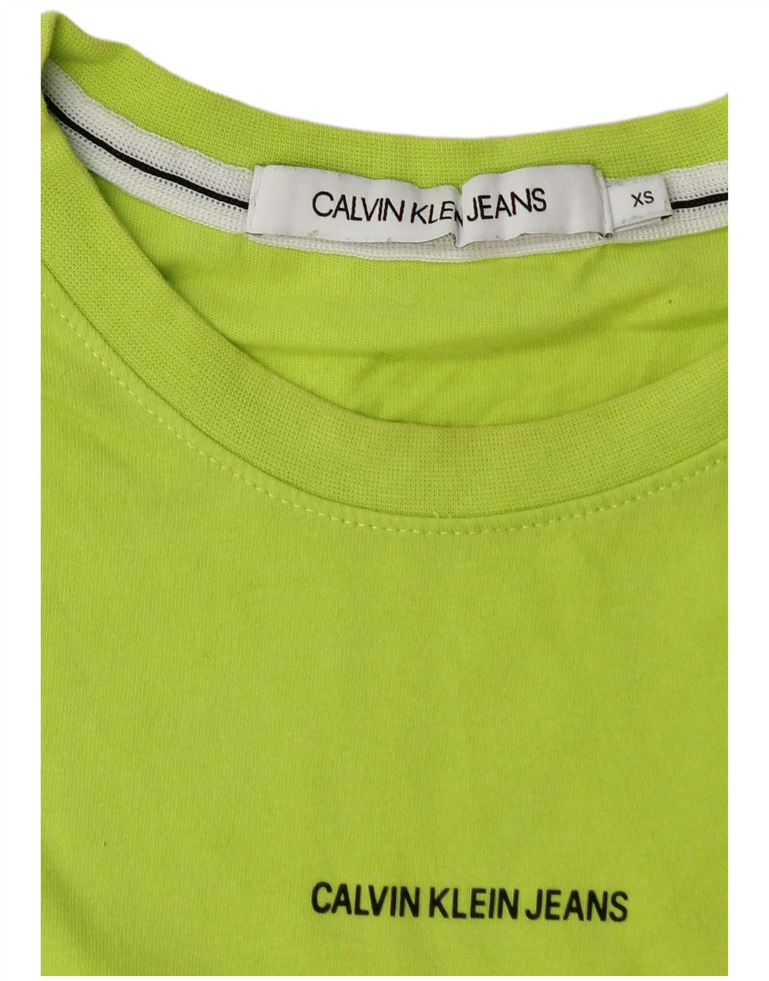 CALVIN KLEIN JEANS Mens T-Shirt Top XS Green