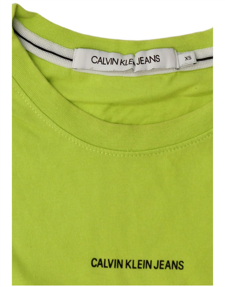 CALVIN KLEIN JEANS Mens T-Shirt Top XS Green