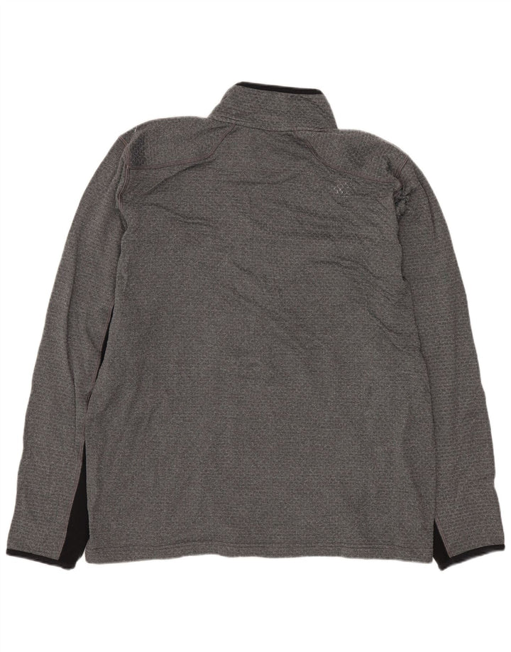 NIKE Herre Dri Fit Pullover med lynlås-hals Træningsdragt Top Medium Grey Colourblock