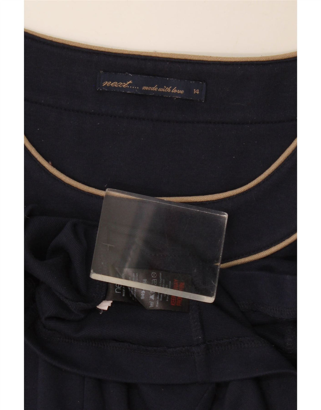 Næste Dame 3/4 ærmer Shift Dress UK 14 Large Navy Blue Polyester
