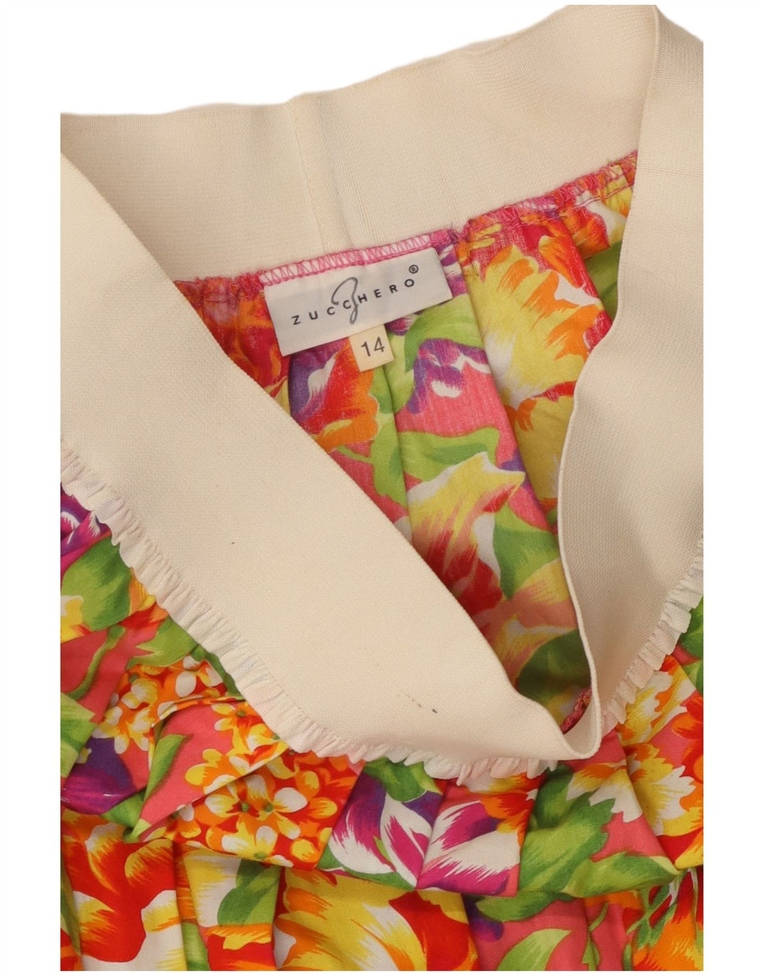 Zucchero plisseret nederdel til kvinder UK 14 Medium W28 Flerfarvet blomster