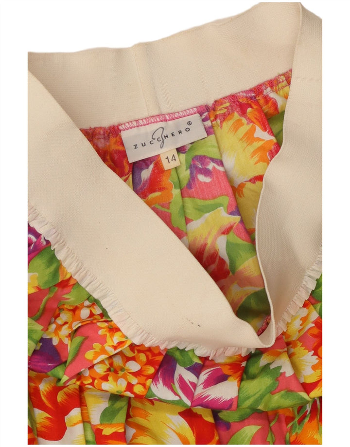 Zucchero plisseret nederdel til kvinder UK 14 Medium W28 Flerfarvet blomster