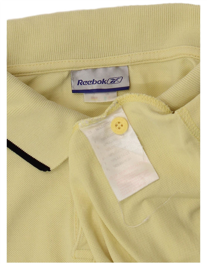 REEBOK Herre poloshirt Medium gul bomuld