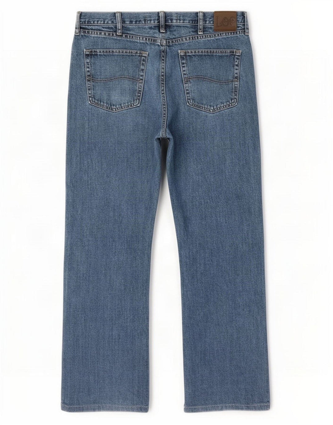 Lee Herre Regular Fit Straight Jeans W36 L32 Blå Bomuld