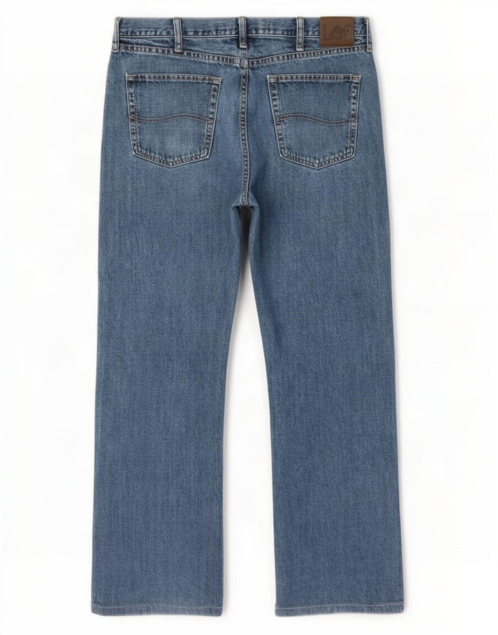 Lee Herre Regular Fit Straight Jeans W36 L32 Blå Bomuld