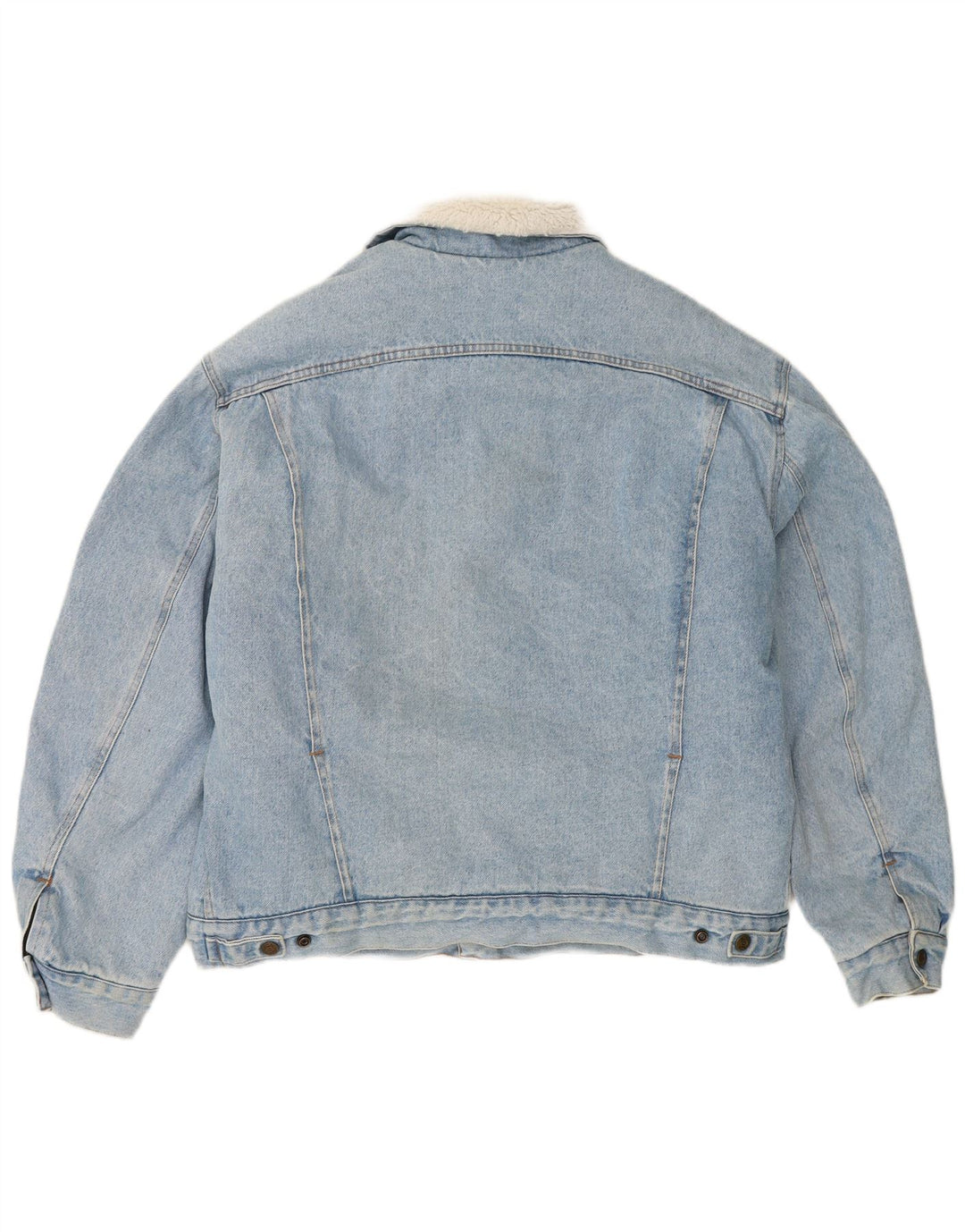 RIFLE Herre Sherpa Denim Jacket UK 44 2XL Blå Bomuld