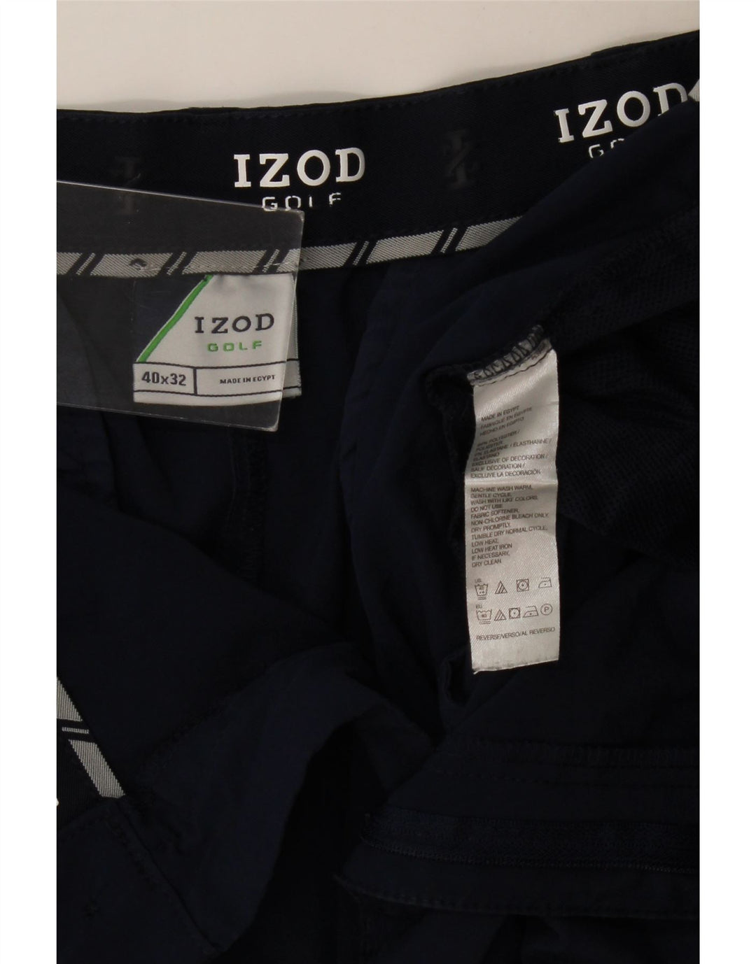 Izod Lige Chino-bukser til mænd W40 L30 Marineblå polyester