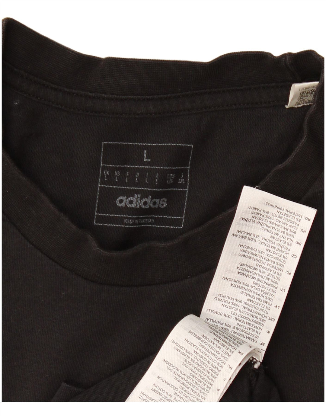 Adidas Grafisk T-shirt top til mænd, stor sort bomuld