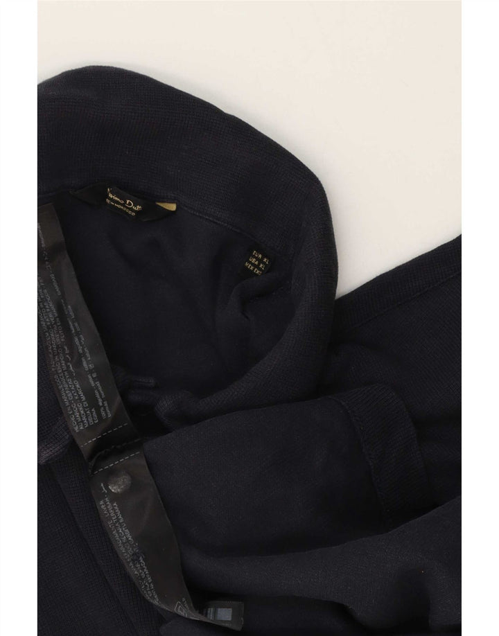 Massimo Dutti herre polo shirt XL marineblå bomuld