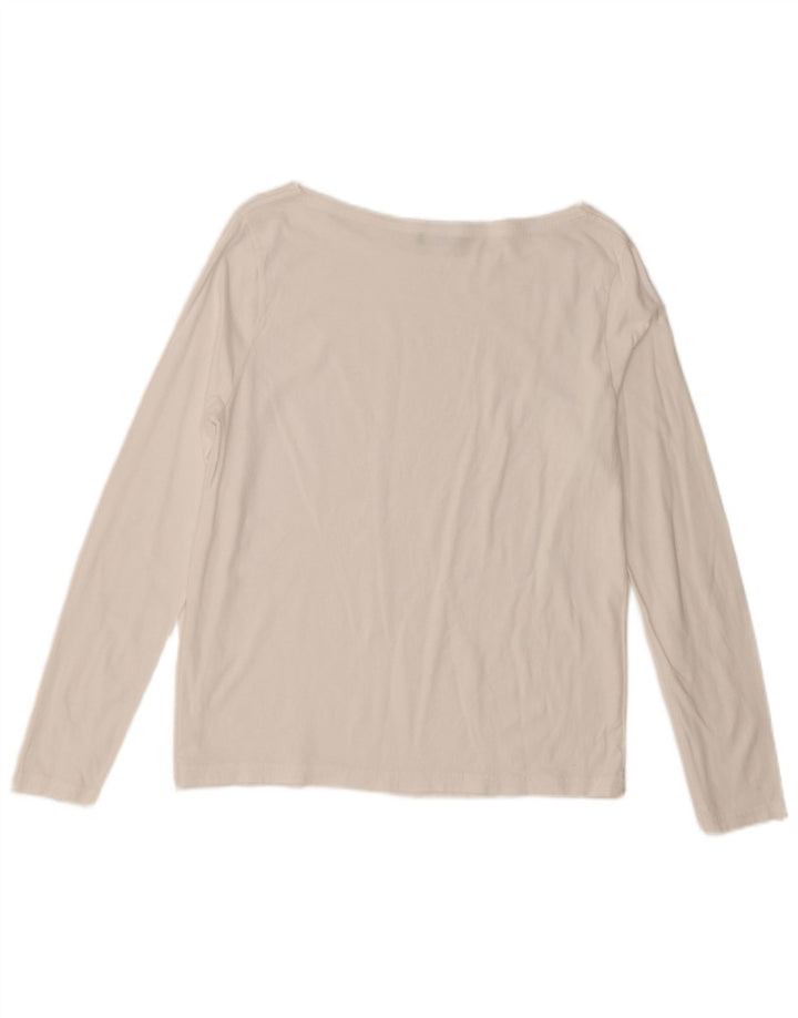 Benetton Dametop Langærmet UK 12 Medium White