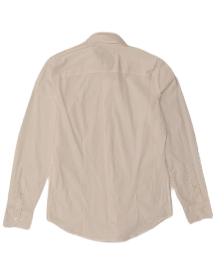 Sisley Herre Slim Fit Skjorte Størrelse 40 15 3/4 Medium Hvid
