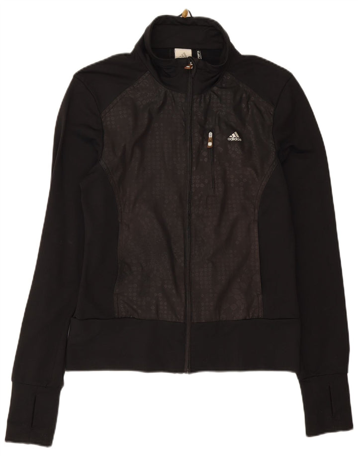ADIDAS Womens Clima 365 Tracksuit Top Jacket UK 14 Medium  Black Nylon