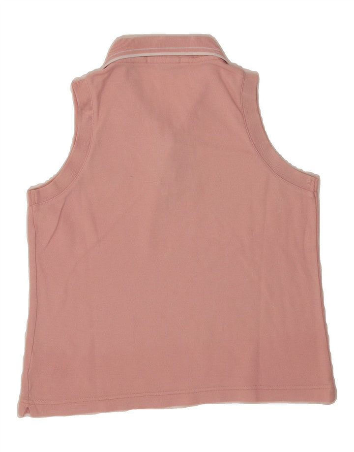 FILA Womens Sleeveless Polo Shirt IT 42 Medium Pink Cotton Vintage Fila and Second-Hand Fila from Messina Hembry 
