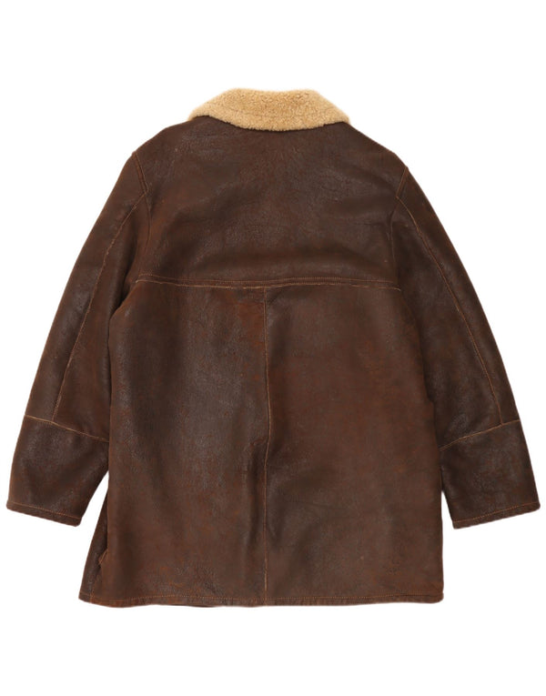 Pirbos Herre Shearling Jacket IT 58 4XL Brun Shearling